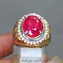 Cincin Batu Permata Merah Delima Asli